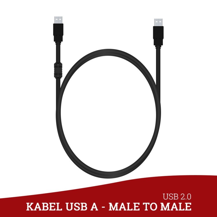 KABEL USB-A EXTENSION MALE TO MALE 1.5M - CABLE PERPANJANGAN USB 2.0 COWOK-COWOK M-M 1.5 METER