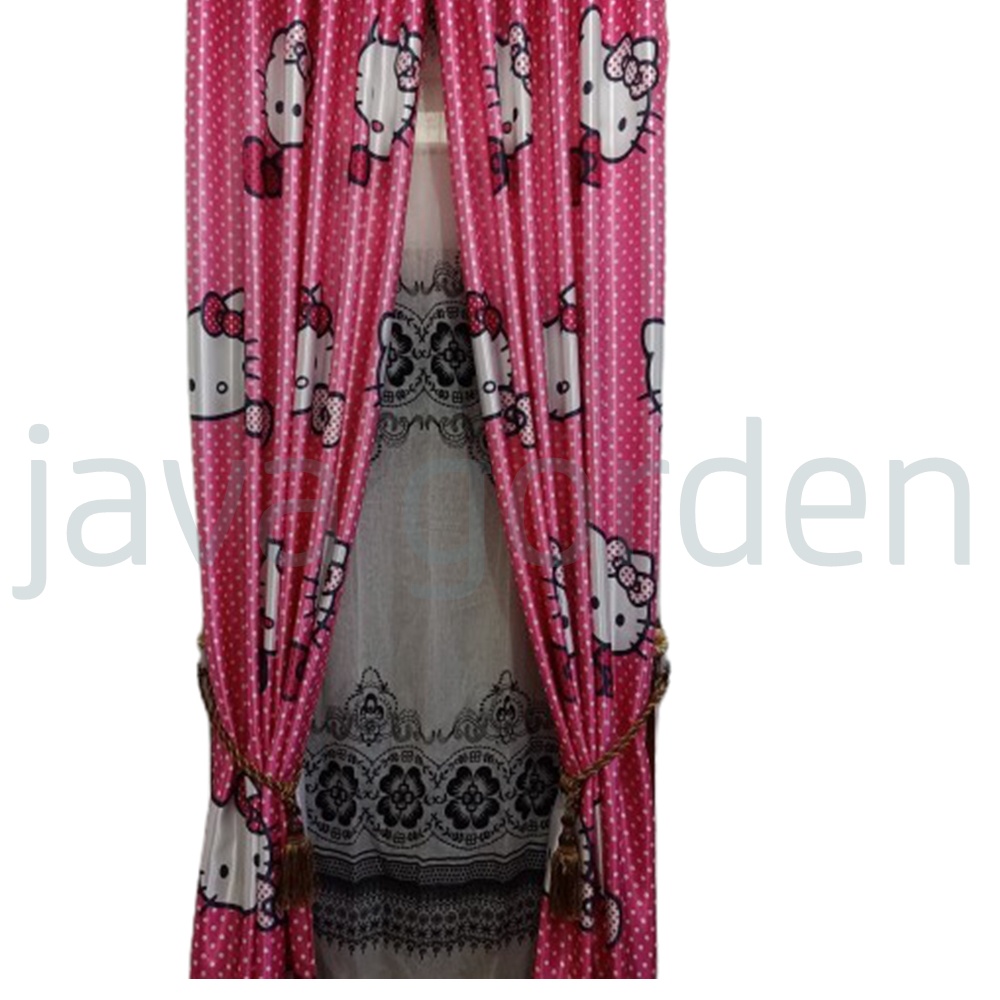 GORDEN/TIRAI jendela/GORDEN HELOKITY/GORDEN HELLO KITTY BLACKOUT Gorden hellokitty pink 12 ring 6 ge