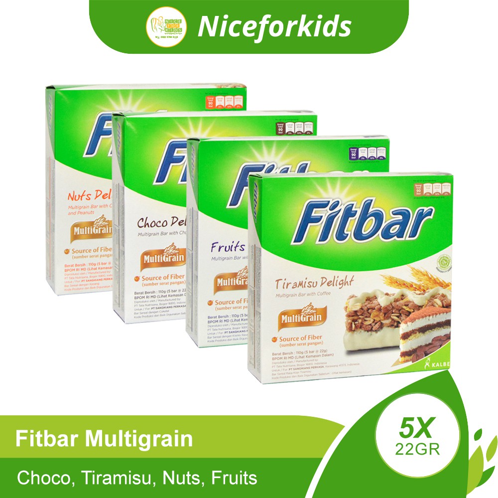 Fitbar Cemilan Instan Untuk Diet 1 box isi 5 pcs | Shopee Indonesia