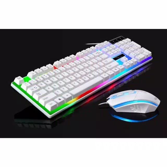 &lt;^ SJA ^&gt; Gaming Keyboard dan Mouse RGB / Set Gaming Mouse dan Keyboard USB Cable RGB