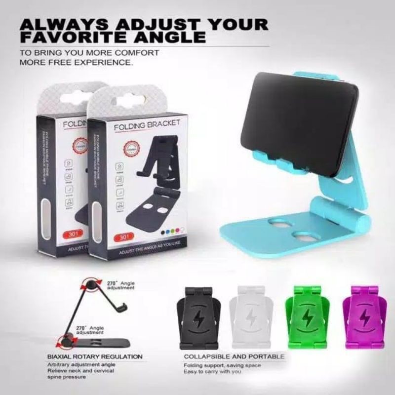 Holder Handphone Folding Bracket HP Holder Pegangan Android Phone Holder