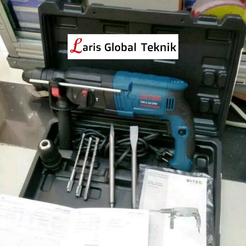 Mesin Bor Beton BITEC Rotary Hammer 3 fungsi HM 2-30 DFR HM2-30DFR
