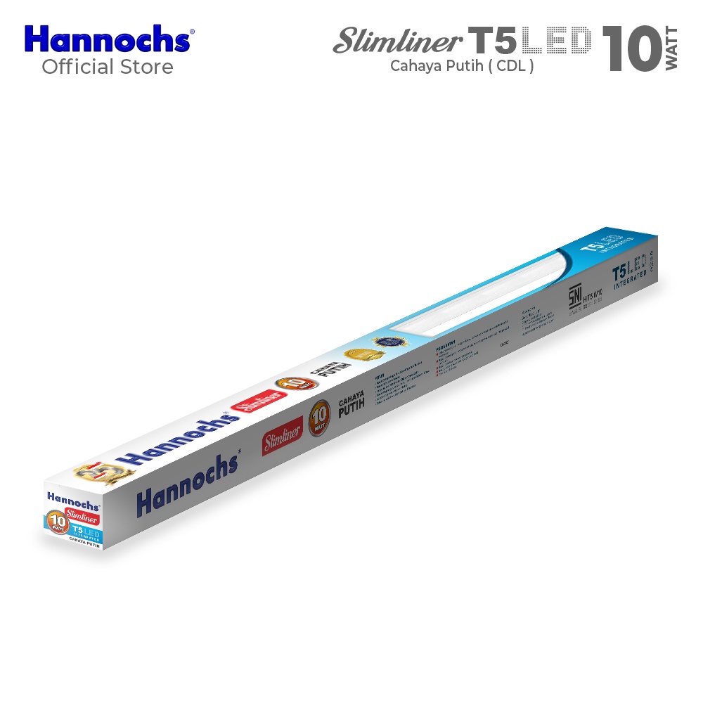 Hannochs Slimliner T5 LED 10 Watt Cahaya Putih - Lampu Neon