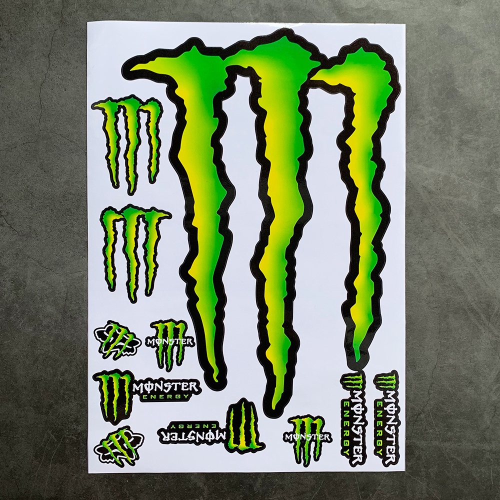 Monster Mobil Stiker Ukuran Besar Dimodifikasi Stiker Sepeda Motor Sepeda Mobil Unit Skuter Stiker