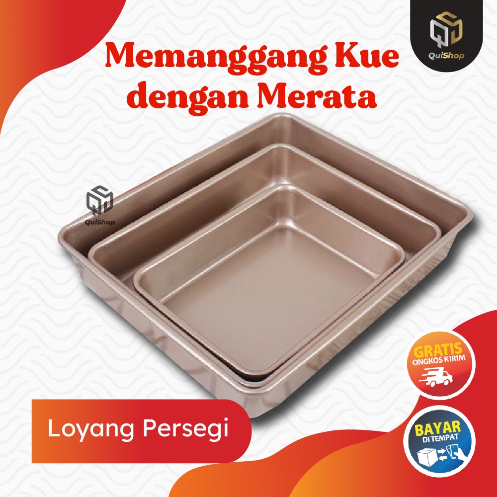 Cetakan Kue Loyang Teflon Persegi Panjang Loaf Pan Panggang Bake Ware Non Stick Peralatan Dapur Termurah Berkualitas