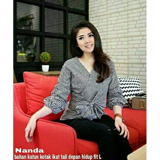 ELI TW Nanda baju kekinian fashion atasan murah kemeja cewek tanah abang grosir tanah abang jakarta