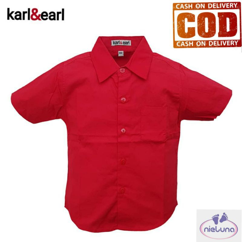 KARL & EARL Kemeja Anak Laki Laki / Kemeja Anak Lengan Pendek / Kemeja Lengan Pendek Anak Laki Laki 