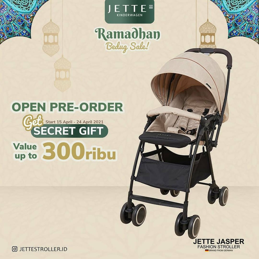 Jette Jasper Stroller Khaki Kereta Dorong Bayi Stroller Jette