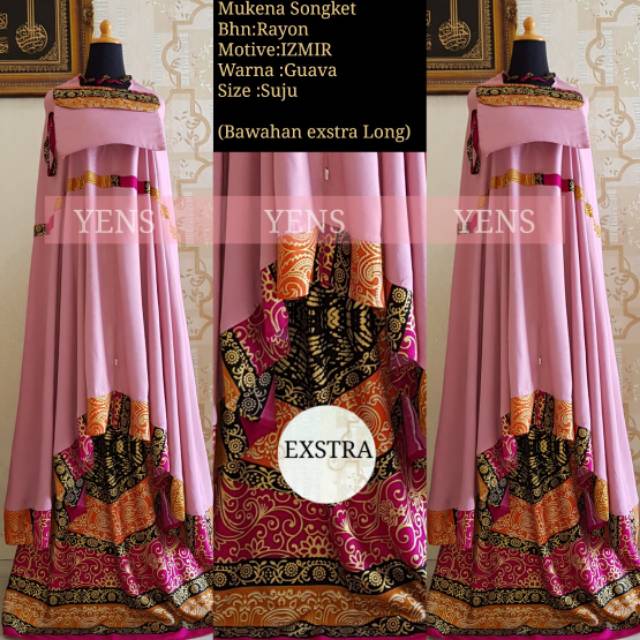 Mukena Bali Songket Izmir Extra jumbo