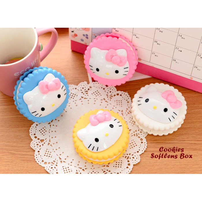 

PRODUK TERLARIS Cookies Softlens Box HELLO KITTY (Kotak softlens bentuk Cookies) PRODUK UNIK