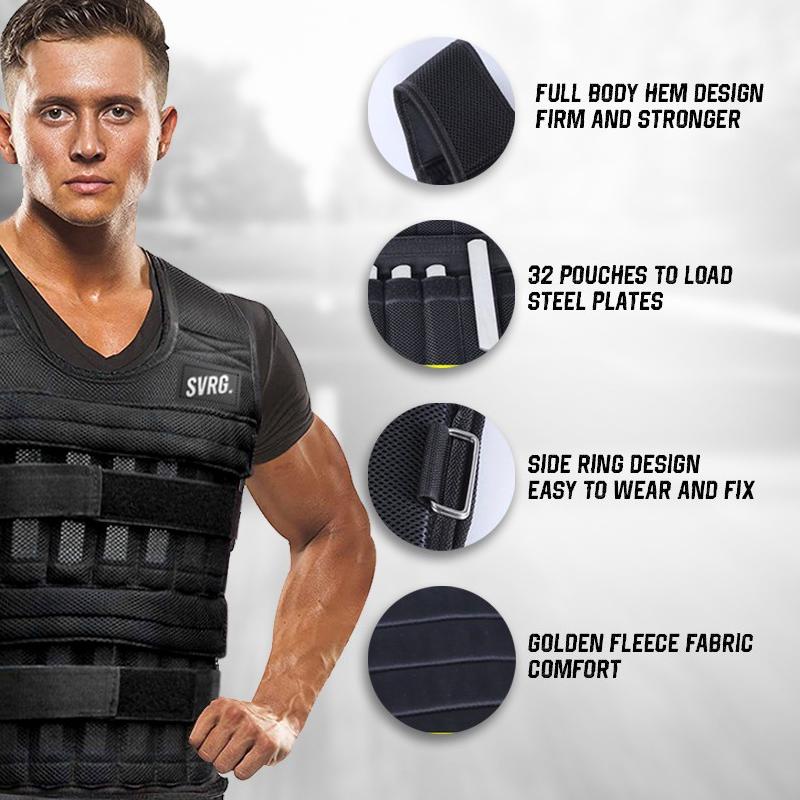 Svarga Adjustable Weighted Vest - Wrist & Ankle Weight - Rompi Beban