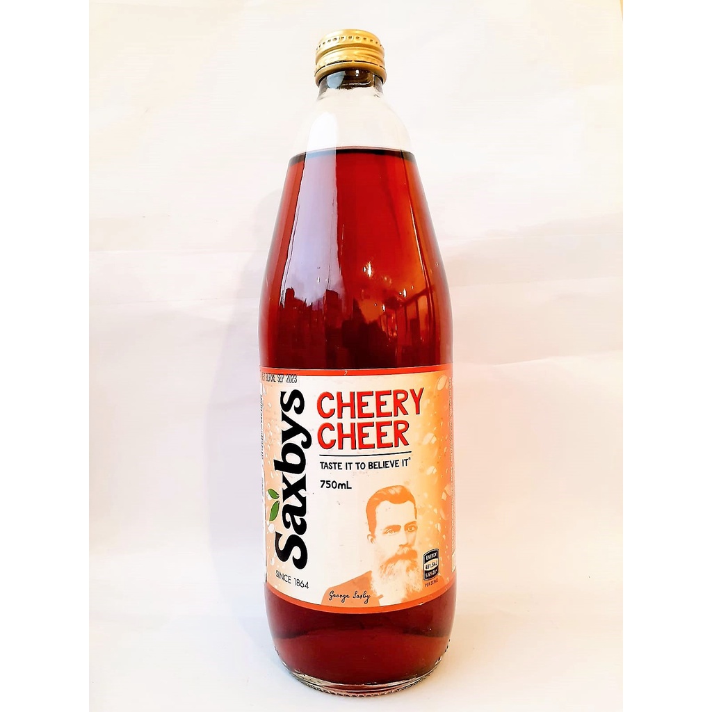 

SAXBYS CHERRY CHEER 750 ML / SOFT DRINK / MINUMAN BERSODA RASA CHERRY