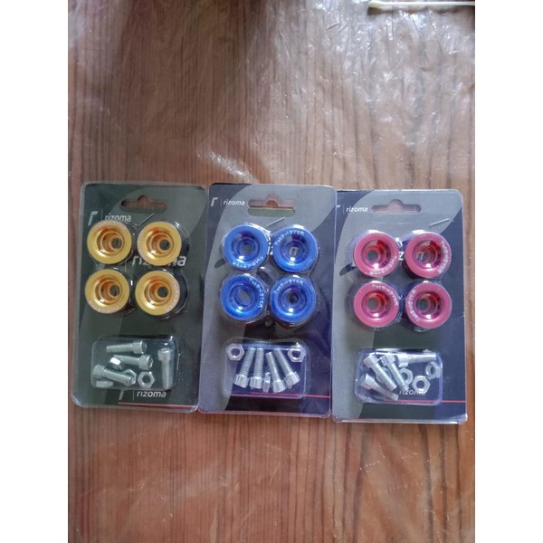 MONEL BAUT PLAT NOMOR MODEL CORONG CNC WARNA LENGKAP DENGAN BAUT MUR VARIASI WARNA GOLD BIRU MERAH S