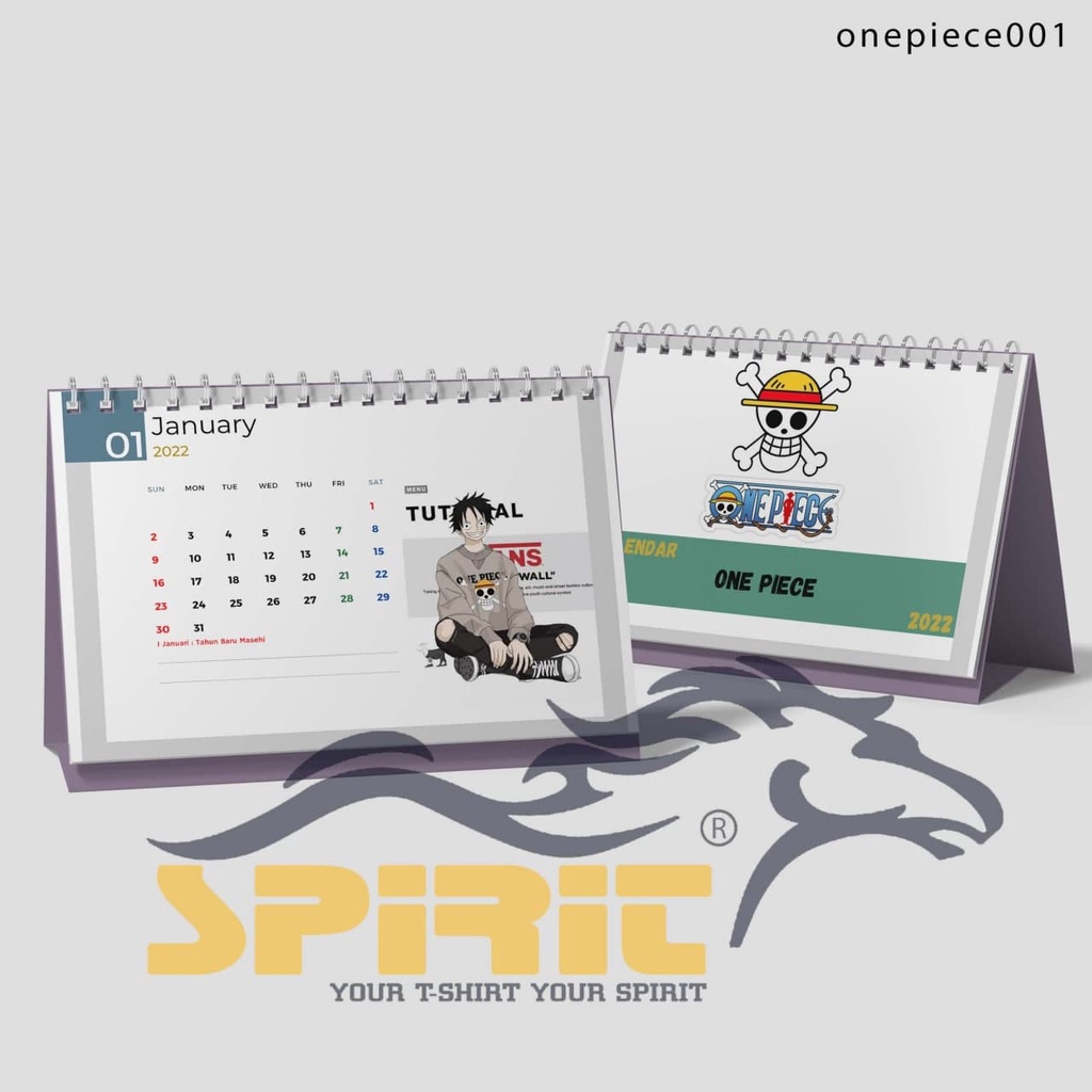 

custom kalender duduk one piece kalender meja anime one piece sesuai gambar keren murah