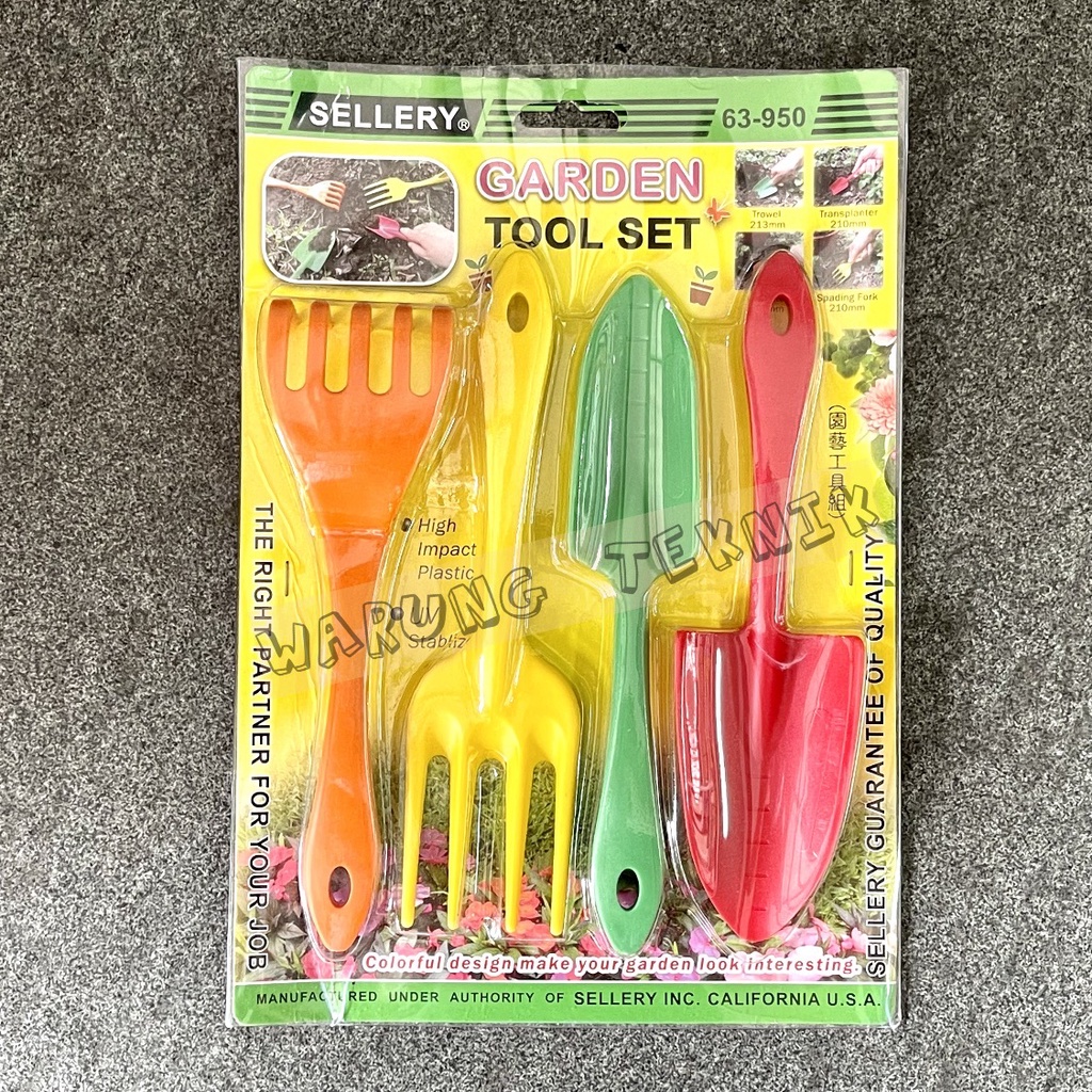 Sellery 63-950 Garden Tool Set 4 pcs Alat Kebun isi 4 pcs Bahan Plastik Berkualitas