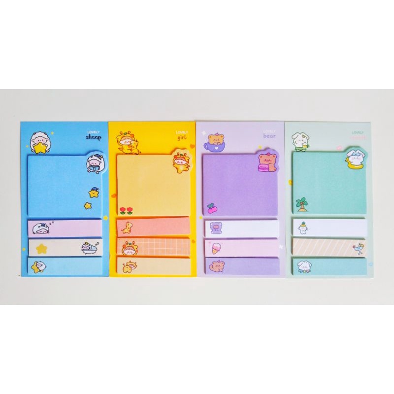 

[DUMBLE] STICKY NOTE 20 PCS/LOT AESTHETIC JOURNAL CUTE GIRL/BEAR/RABBIT/SHEEP
