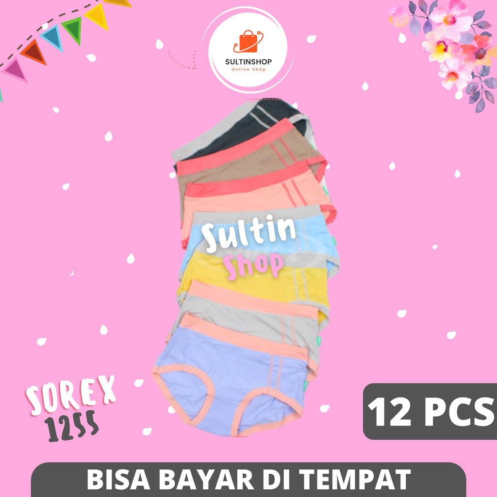 Grosir Celana Dalam Wanita CD Sorex 1255 Lusinan / Pakaian Dalam Sorek Wanita Dewasa / Underwear Dal