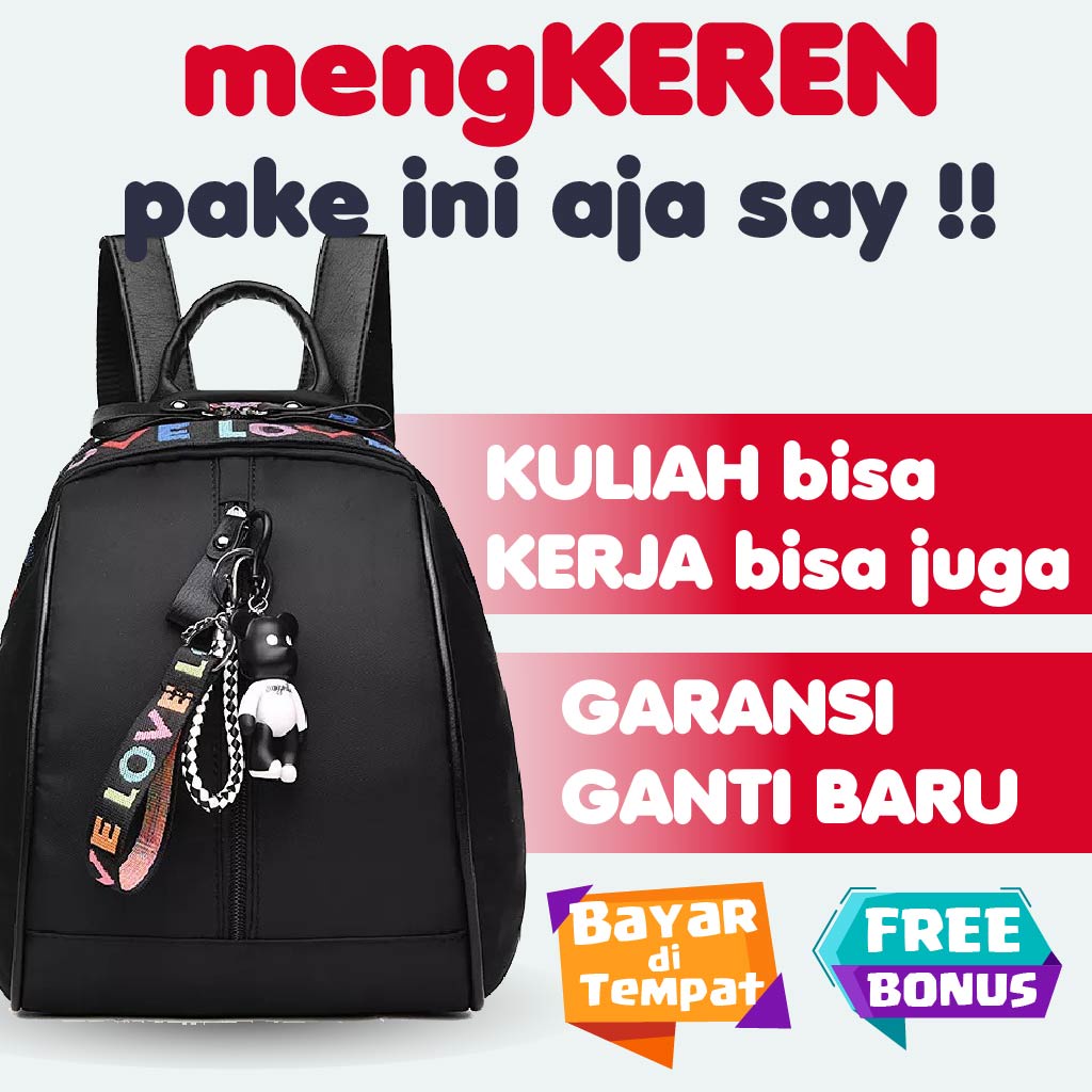 Tas Ransel Punggung Gendong Bahu Backpack Wanita Cewek Remaja Kondangan Kecil Mini Kekinian Terbaru 