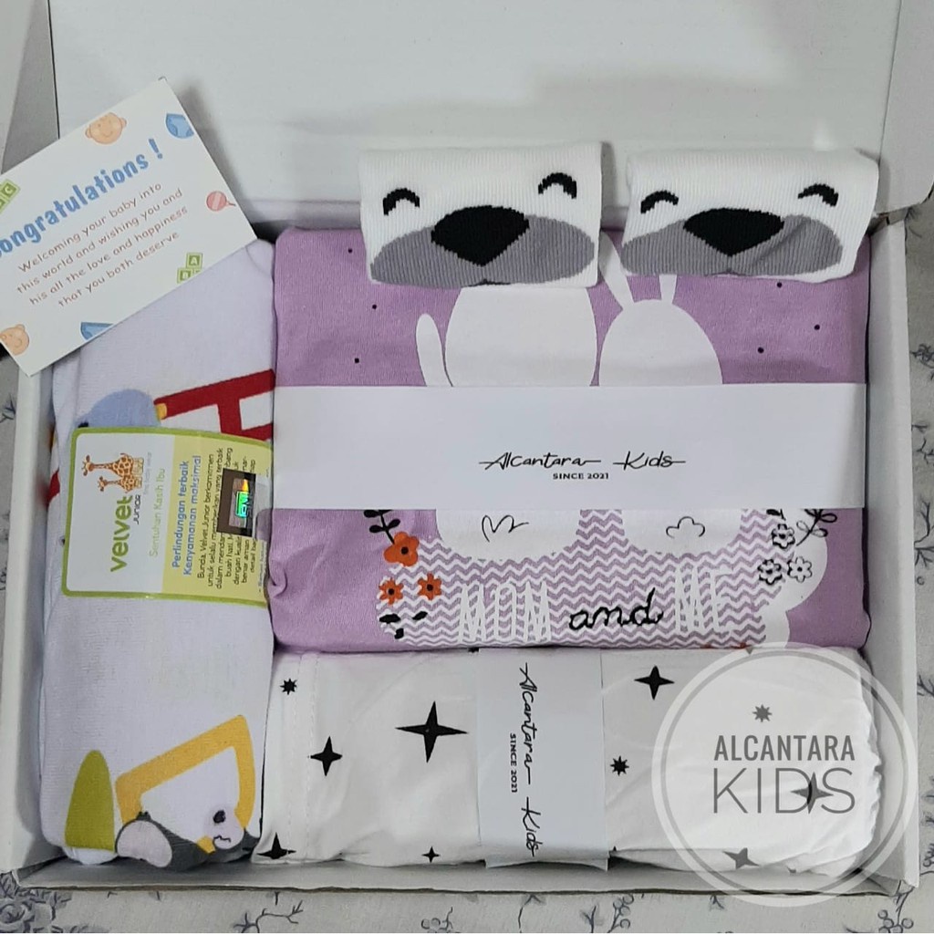 Hampers Bayi VELVET JUNIOR Kado Lahiran Hampers Baby Hampers Bayi Perempuan Laki Laki Hampers Baby Velvet Junior Termurah-HAMPERS BUNNY