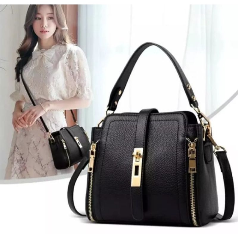 ZOOLER 2021 Tas Kulit Wanita Tas Ember Wanita Tas Tangan Mewah Tas Bahu Kulit Asli Dirancang Tote Bo