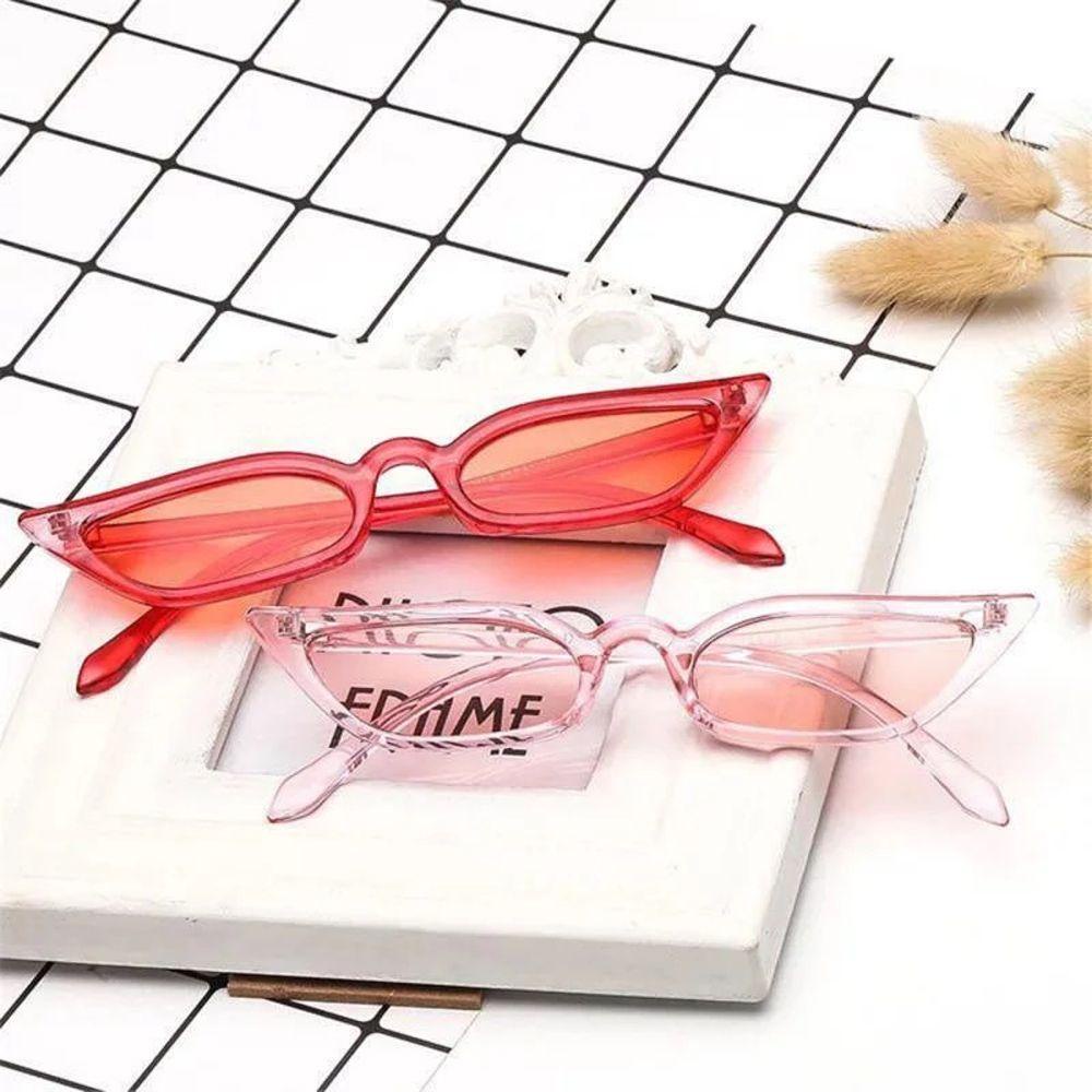 [Elegan] Cat Eye Sunglasses Sexy Retro Travel Vision Care UV400 Segitiga Kacamata Bingkai Korea Cat Eye Eyewear