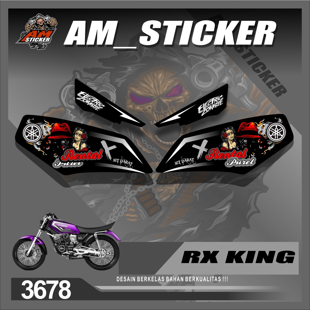 3678M Striping Variasi List RX KING - Stiker Variasi List Motor Rx King Racing zom