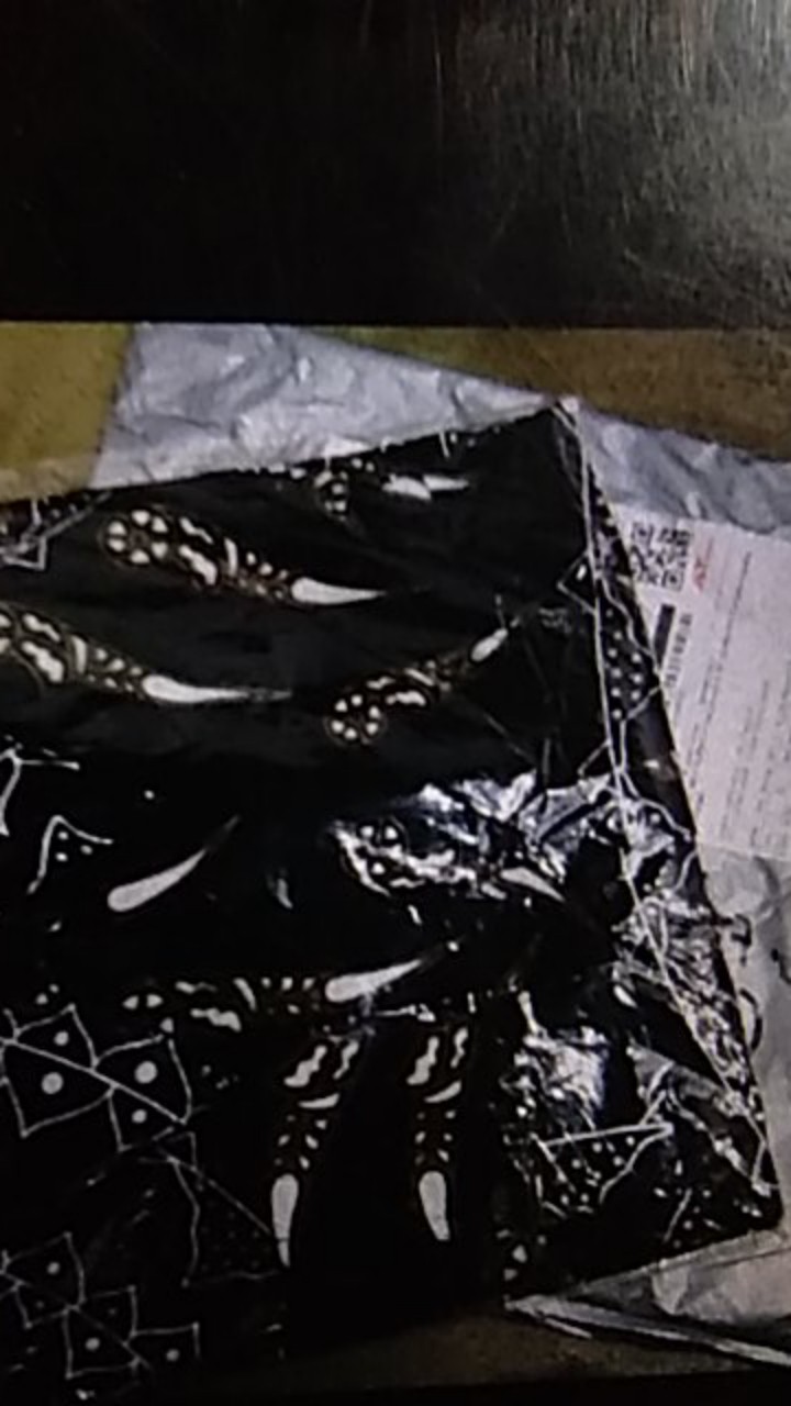 Batik Tunik Shibori Jumputan Terbaru Size M L Xl Xxl / Hrb026 Yelbor Navbor / Biru Putih