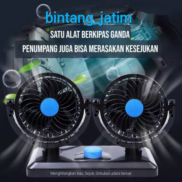 kipas angin mobil 12v / 24V kipas mobil/car cooling double fan