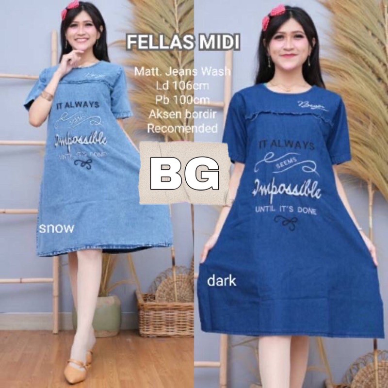 fellas midi dress jeans