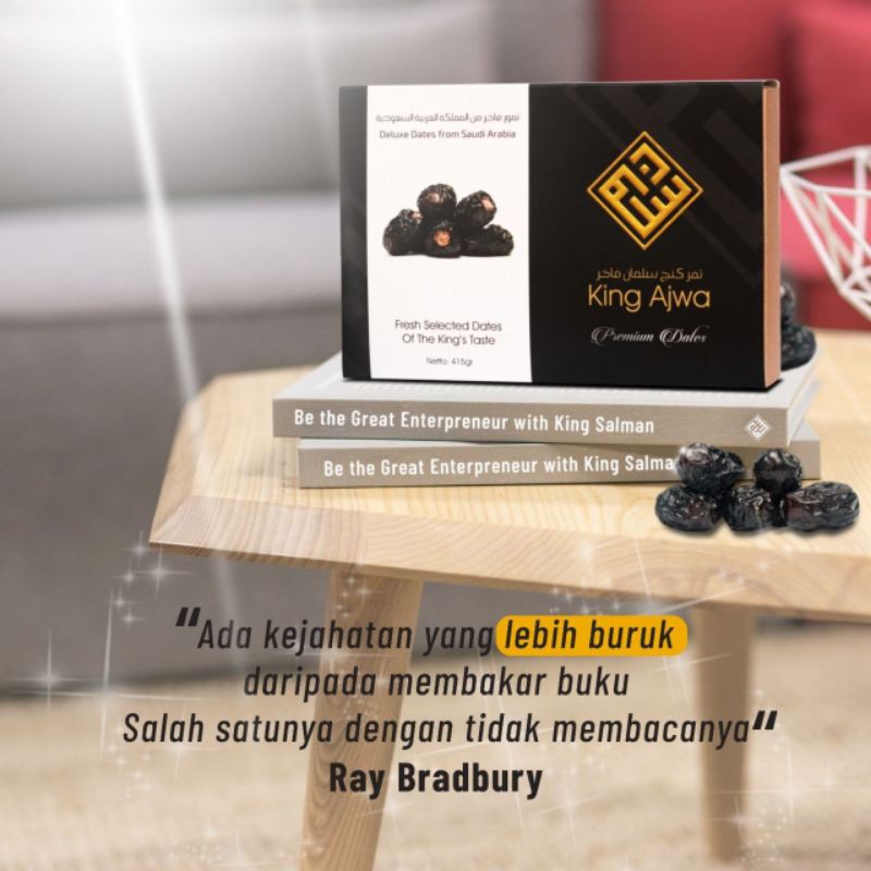 

Kurma Ajwa Premium Dates Qurma King Azwa Original Asli Madinah Berat 550 gram