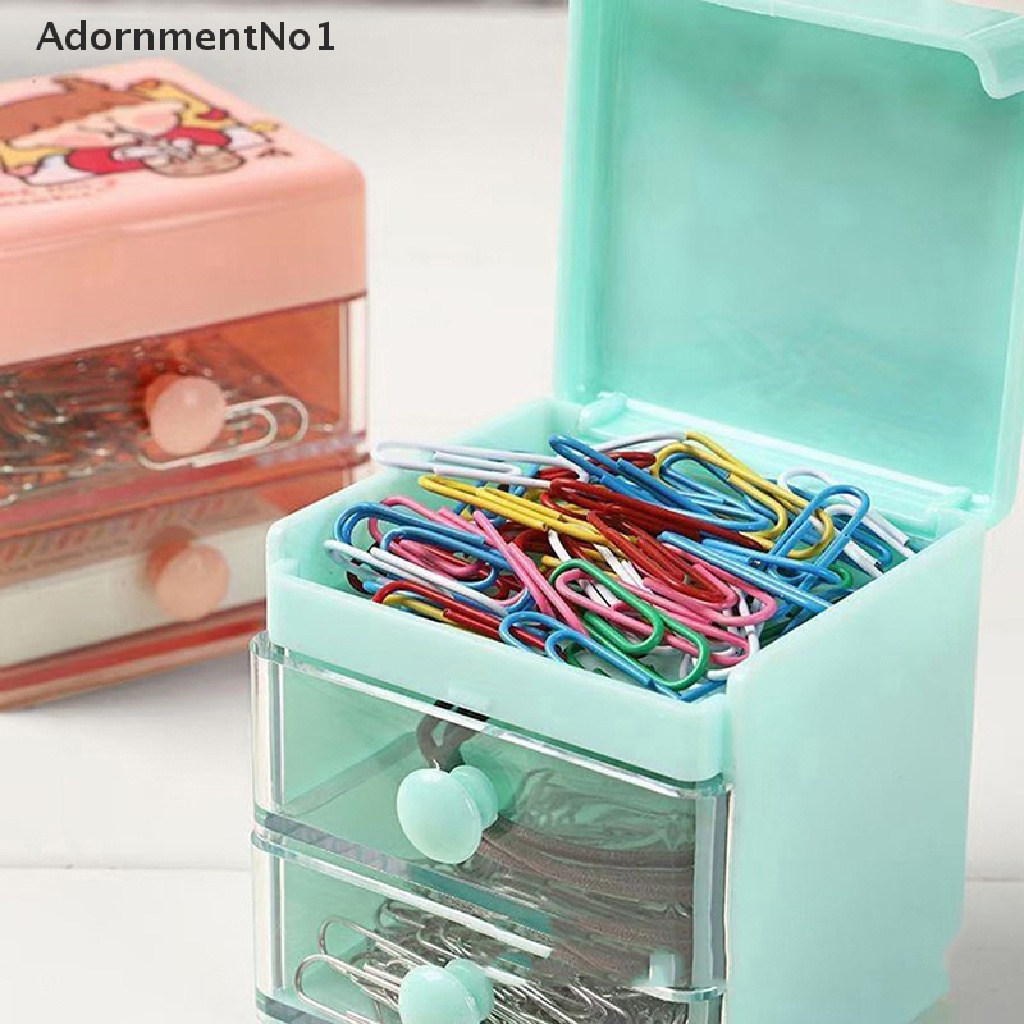 (AdornmentNo1) Kotak Laci Dua Lapis Penyimpanan / Organizer Motif Anime Untuk Aksesoris Meja
