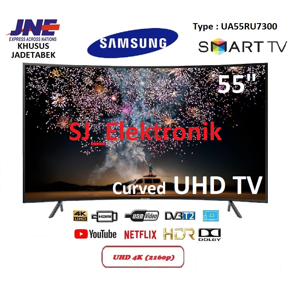 LED TV Samsung 55 Inch UA55RU7300 - 55RU7300 Curved UHD 4K SmartTV HDMI USB