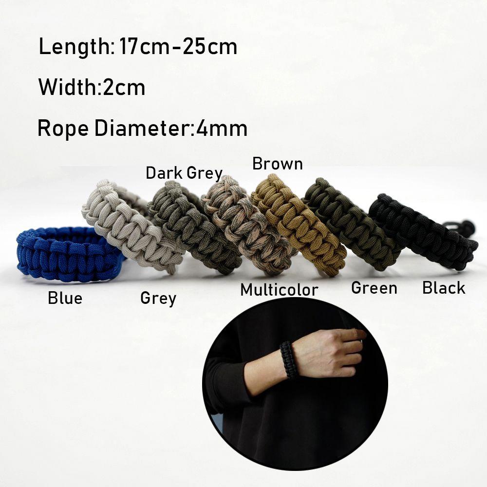 Suyo 1PC Survival Emergency Gelang Kualitas Tinggi Tenun Aksesoris Luar Ruangan Paracord Cord