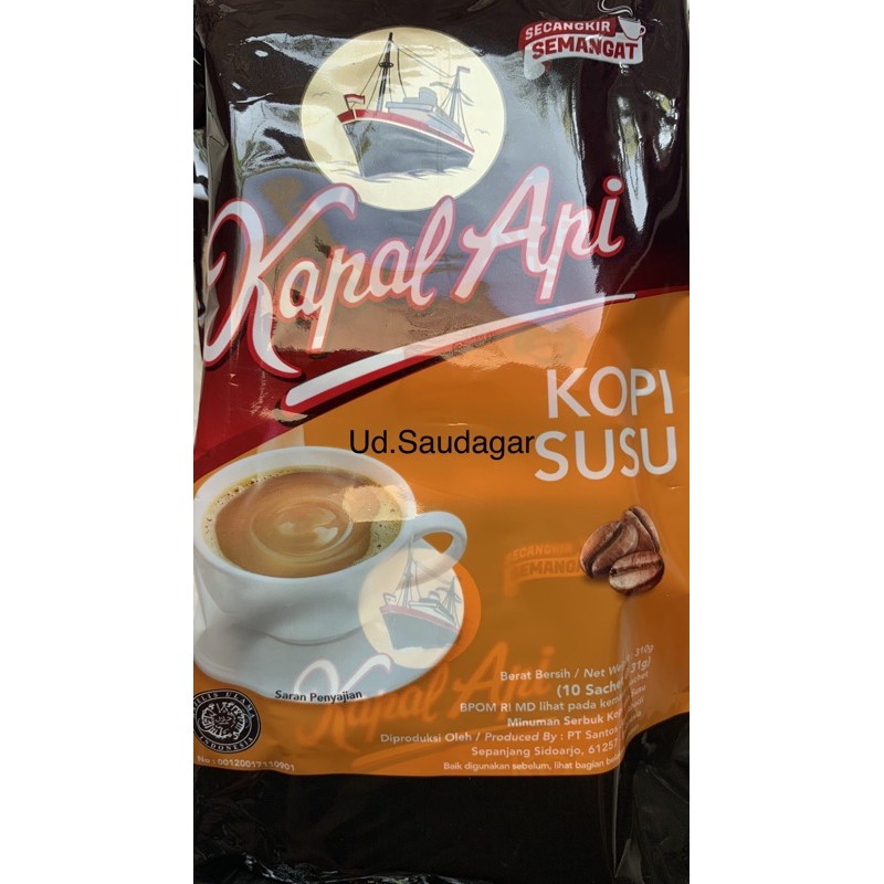 

Kopi Susu Kapal Api 1 Renceng isi 10 sachet