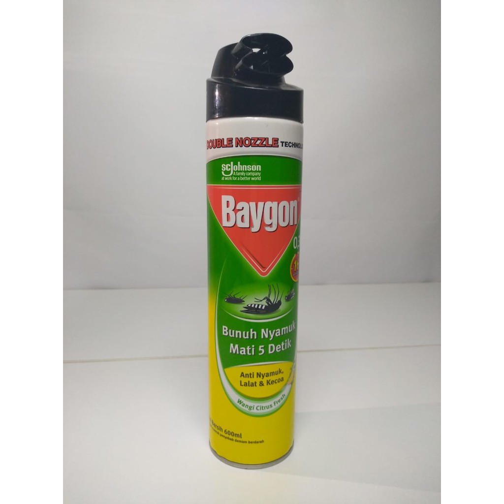 Baygon Citrus Fresh Double Nozzle 600 ml