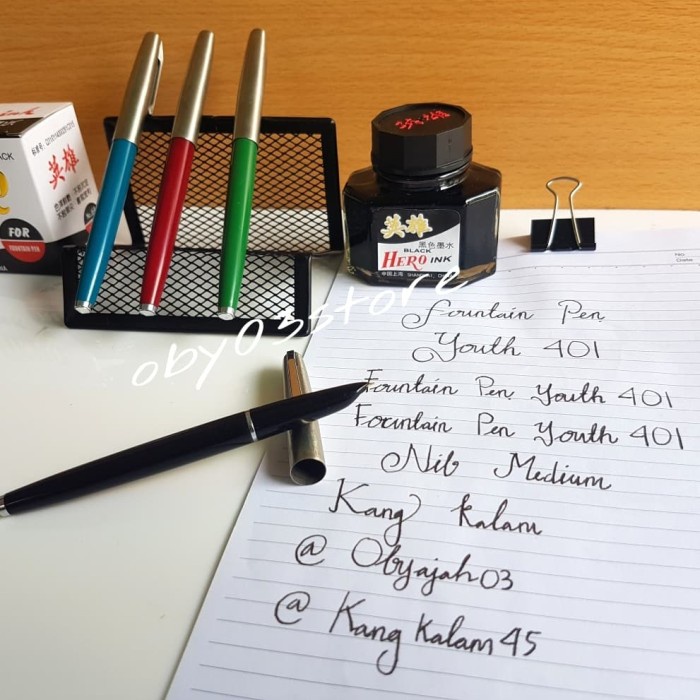 

(TERLARIS) Paket Murah.. Fountain Pen Youth Dan Tinta Hero