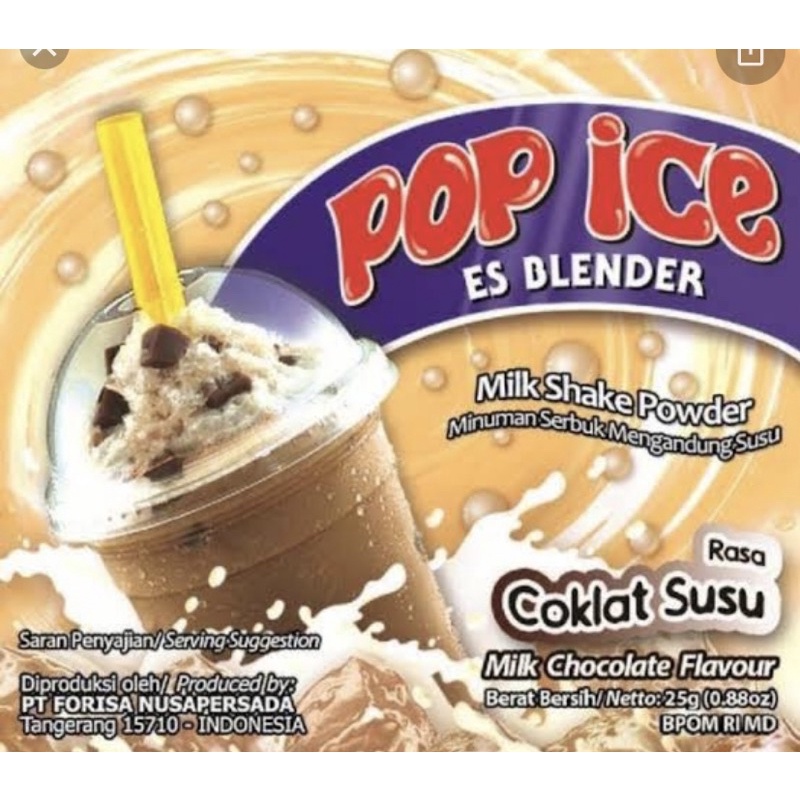 

Pop Ice Coklat susu 1 rcg/10 pcs