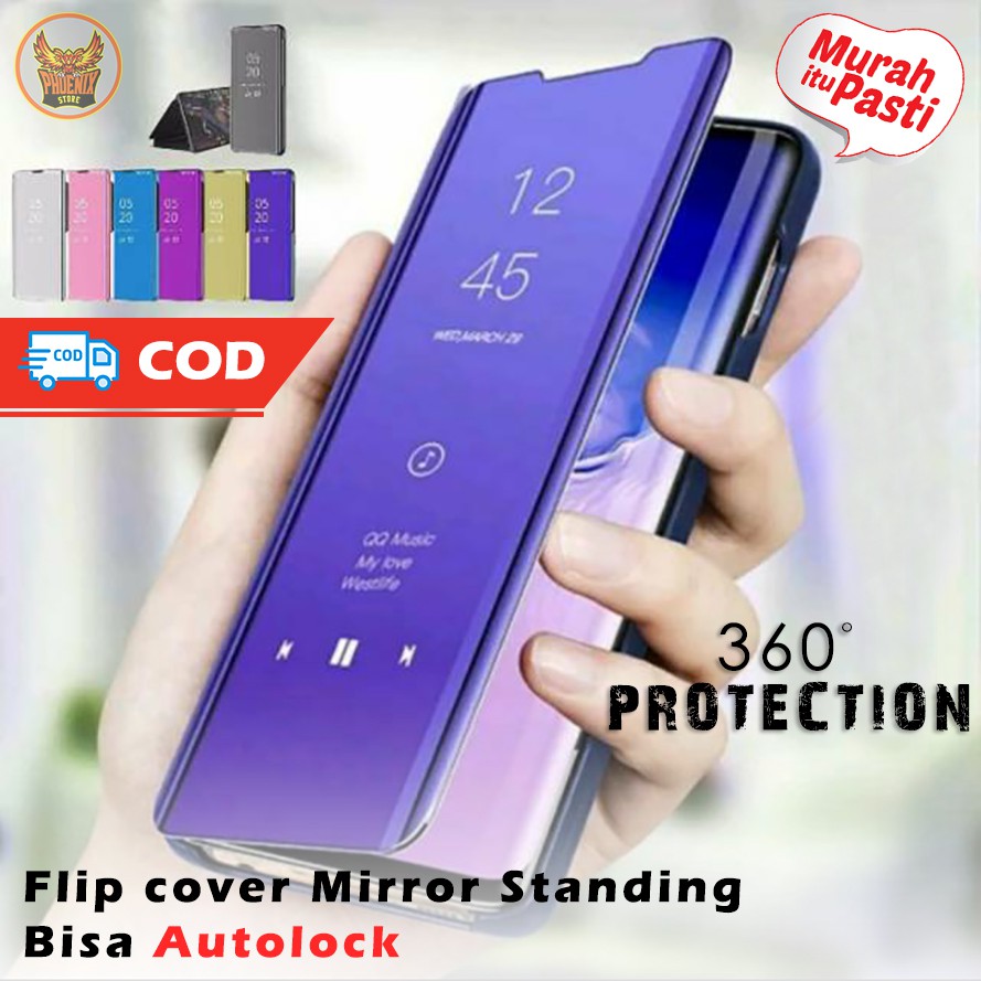 OPPO A53 / A33 2020 Casing Flip mirror case clear views Elegan | Shopee