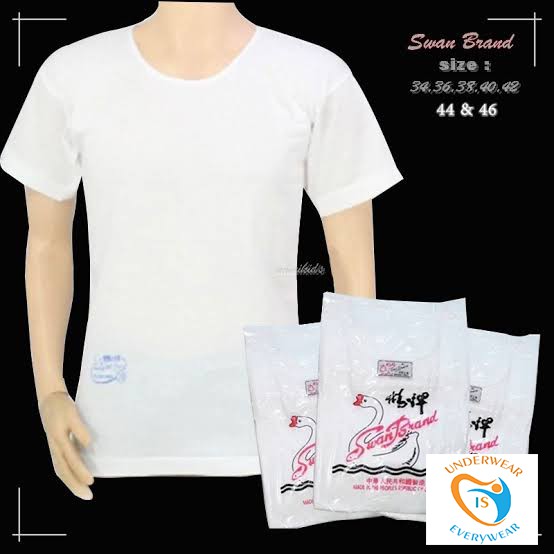 1 Pcs Kaos Dalam Swan Brand - Oblong Pria Dewasa - Warna Putih