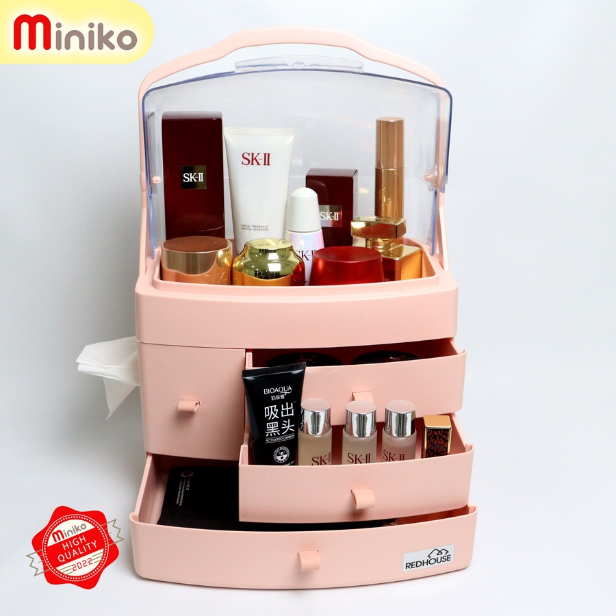 Rak Kosmetik Premium Rak Make Up Box Storage Makeup Cosmetic - Plastik Premium