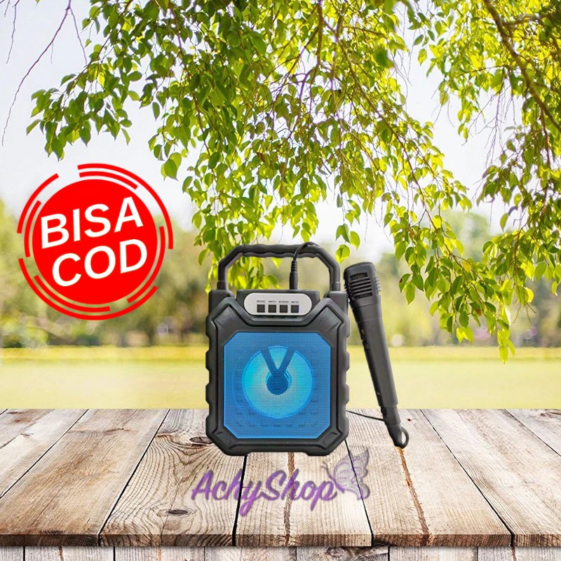 SPEAKER BLUETOOTH PORTABLE DENGAN MIC KARAOKE, USB, MICRO SD, AUX