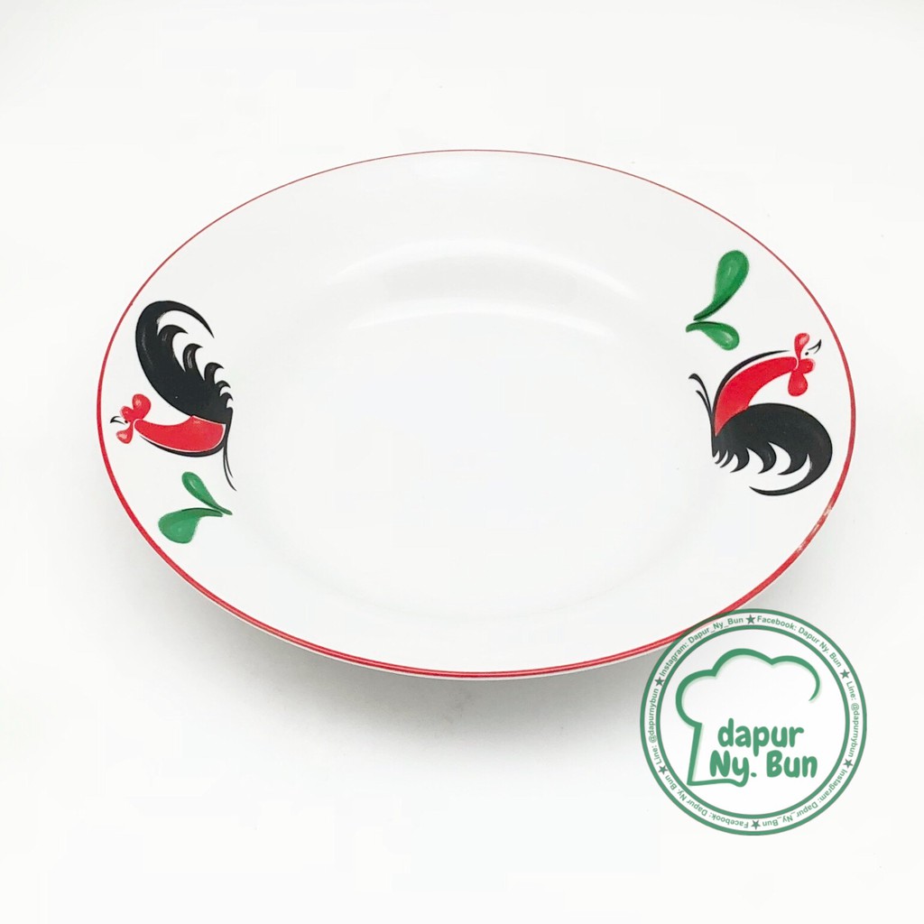 Piring Lauk Ayam Jago Seri 2 Ukuran 17cm Piring Saji Piring Lauk Ayam Jago Seri 2 Ukuran 17cm Piring Saji