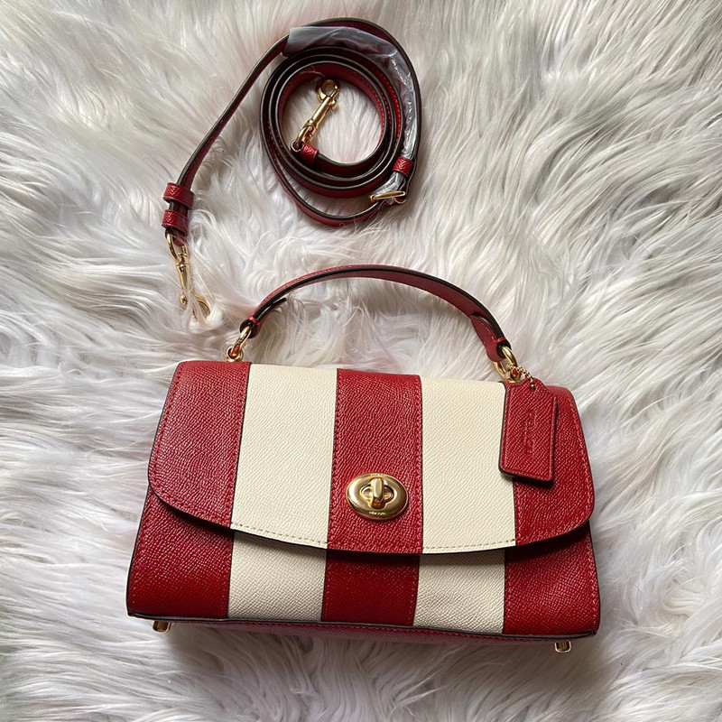 tas coach piecing tilly crossbody red chalk C1435