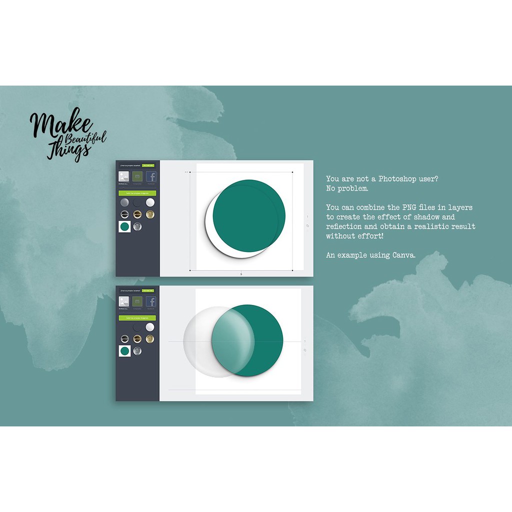 Pin Button Mockup - Adobe Photoshop