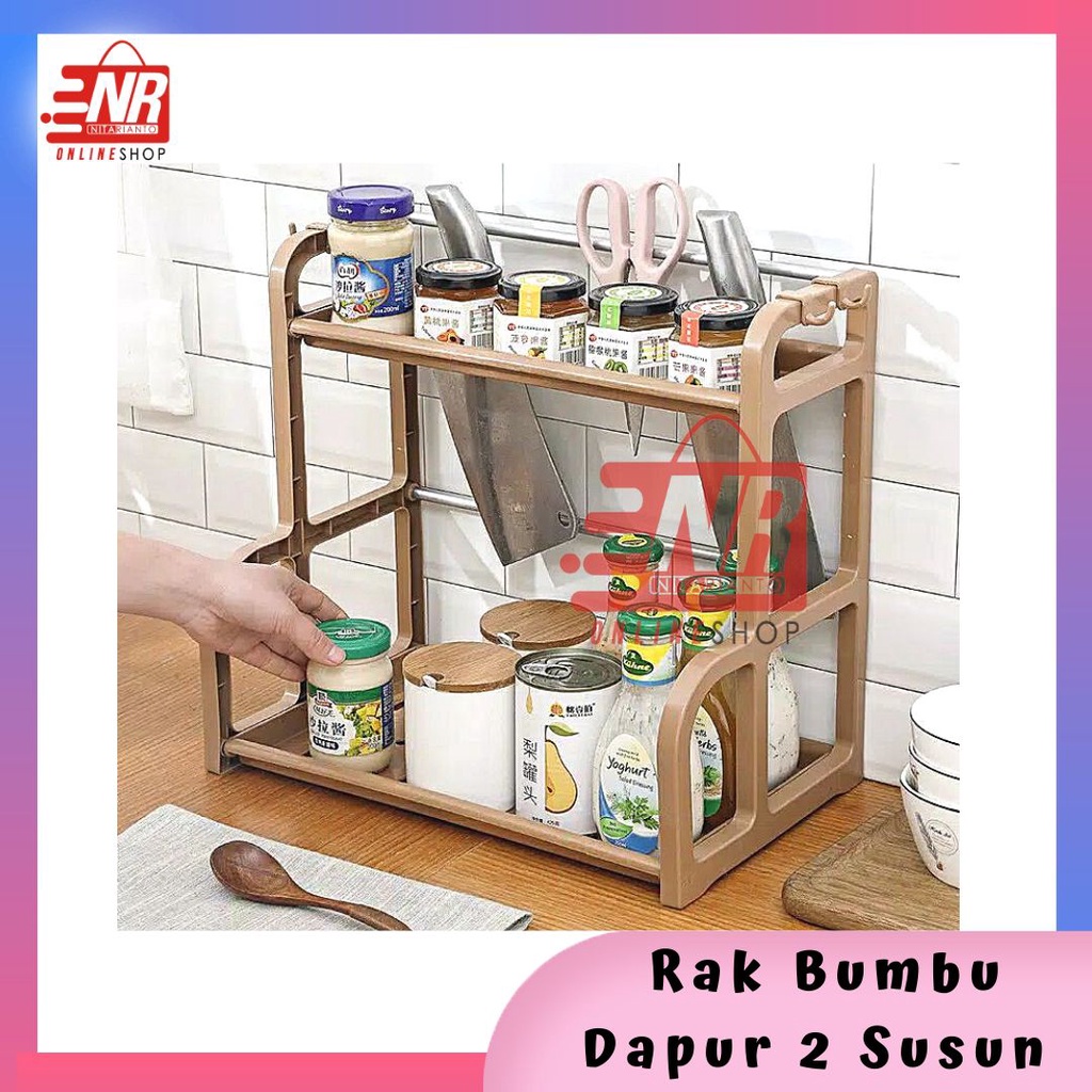 Rak Bumbu Dapur GSF G-7004 / Rak Bumbu Dapur / Rak Dapur Plastik / Rak Dapur 2 Susun