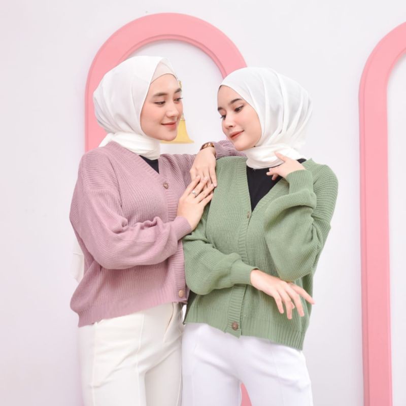 SHIREN CARDIE STARDA TANGAN BALOON KARDIGAN RAJUT KANCING-5