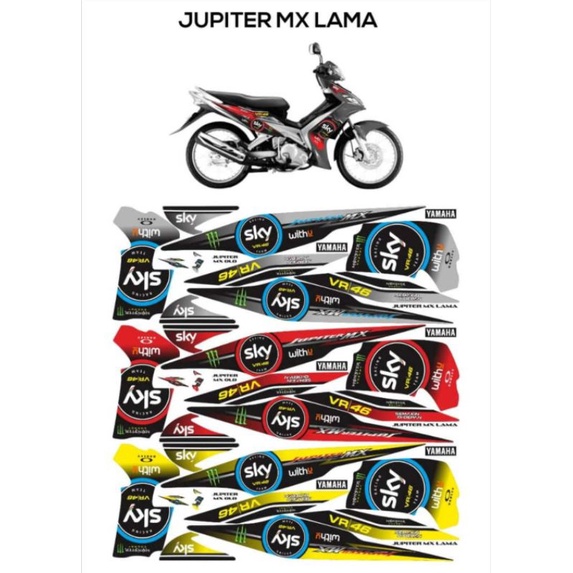 STRIPING LIS BODY YAMAHA JUPITER MX LAMA/OLD SKY MOTO GP