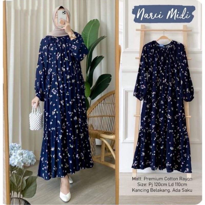 ZOLA MIDI DRESS MAXY RAYON GAMIS | GAMIS KEKINIAN TRLARIS