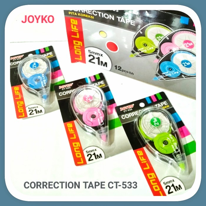 

Segera Miliki Tip Ex Kertas Joyko Ct-533 (21 M). Hemat