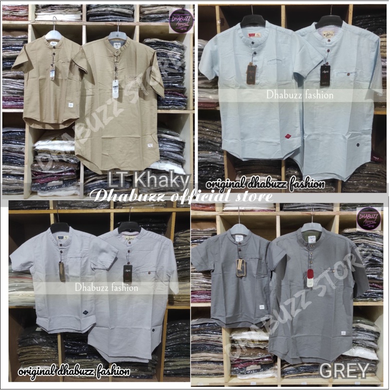 BAJU KURTA KEMEJA KOKO KEMKO PASANGAN COUPLE ANAK AYAH KATUN ORIGINAL TERBARU LENGAN PENDEK AGERA 2